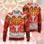 Legend Of Zelda Ugly Sweater Red Hyrule And Triforce Symbol Sweater