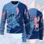 Lilo And Stitch Sweater Her Stich Blowing Kiss Couple Ugly Sweater Amazing Disney Stitch Sweater