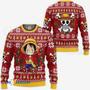 Little Luffy One Piece Anime Red Custom Gift For Fan Anime Christmas Ugly Sweater