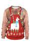 Llama Christmas Sweater Llama Red Apron Costume Ugly Sweater