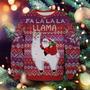 Llama Christmas Sweater Santa Riding Llama Fa La La La Llama Ugly Sweater