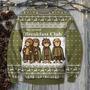 LOTR Christmas Ugly Sweater The Second Breakfast Club White Green Sweater