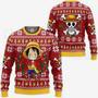 Luffy Ugly Christmas Sweater One Piece Anime Xmas Shirt