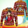 Luffy Ugly Christmas Sweater Wano One Piece Anime Xmas Gifts