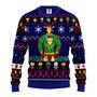 Marvel Iron Man Christmas Ugly Sweater Iron Man In Sweater Christmas Pattern Blue Sweater Marvel