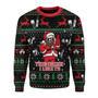 Marvel Santa Thor This Drink I Like It Beer Christmas Pattern Black Christmas Ugly Wool Sweater Christmas