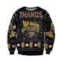 Marvel Thanos Christmas Ugly Sweater Thanos Mad Titan Laugh Black Sweater Cool Marvel Thanos Sweater