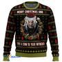 Merry Christmas and Toss a Coin The Witcher Gift For Fan Anime Christmas Ugly Sweater