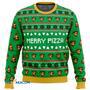 Merry Pizza Gift For Fan Anime Christmas Ugly Sweater