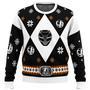 Mighty Morphin Power Rangers Black Ugly Christmas Sweater