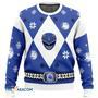 Mighty Morphin Power Rangers Blue Gift For Fan Anime Christmas Ugly Sweater