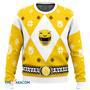 Mighty Morphin Power Rangers Yellow Gift For Fan Anime Christmas Ugly Sweater