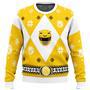 Mighty Morphin Power Rangers Yellow Ugly Christmas Sweater