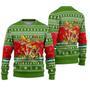 Mushroom Ugly Sweater Mushroom Christmas Pattern Green Sweater