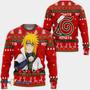 Namikaze Minato Naruto Anime Red Custom Gift For Fan Anime Christmas Ugly Sweater