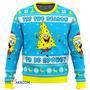 Nickelodeon Cartoons Tis The Season To be Spongy Gift For Fan Anime Christmas Ugly Sweater