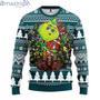 Philadelphia Eagles Grinch Hug Christmas Ugly Wool Sweater Christmas Gift For Kid Adult