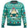 Pokemon Anime All is Calm All Bright Snorlax Ugly Sweater