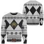 Power Rangers Ugly Sweater Mighty Morphin White Power Rangers Sweater