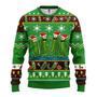 Rick And Morty Christmas Sweater Pickle Rick Christmas Green Ugly Sweater