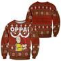 Saitama Oppai Ugly Christmas Sweater OPM Anime Xmas