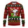 Snoopy Christmas Ugly Sweater Snoopy With Presents Christmas Pattern Red Sweater