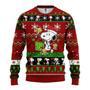 Snoopy With Presents Christmas Pattern Red Christmas Ugly Wool Sweater Christmas Gift For Kid Adult