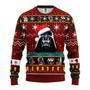 SW Christmas Sweater Darth Vader Pattern Red Ugly Sweater Amazing High Quality SW Ugly Sweater