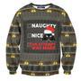 SW Sweater Naughty Nice An Attempt Was Made Sith Christmas Grey Ugly Sweater SW Ugly Sweater