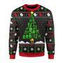 SW Ugly Sweater SW Silhouette Christmas Tree Green Black Red Sweater High Quality SW Sweater