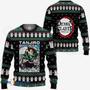 Tanjiro Kamado Kimetsu no Yaiba Anime Crew Neckline Custom Gift For Fan Anime Christmas Ugly Sweater