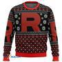 Team Rocket Red Black Logo Pokemon Manga Anime Ugly Sweater