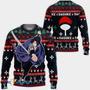 Uchiha Sasuke Naruto Anime Dark Blue Custom Gift For Fan Anime Christmas Ugly Sweater