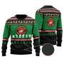 Veteran Sweater US Marine Corps Seal Green Black Christmas Pattern Veteran Ugly Sweater