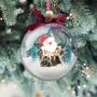 Personalized Family Photo Snow 3D Ball Christmas Ornament Gift