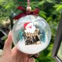 Personalized Family Photo Snow 3D Ball Christmas Ornament Gift
