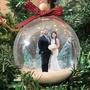 Custom Wedding Photo Snow Ball Ornament 3D Ball Ornament Gift