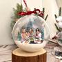 Personalized Best Friend Photo Snow 3D Ball Ornament Christmas Ball