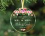 Custom Couple Names Glass Ornament Our First Christmas As Mr and Mrs