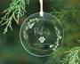 Custom Dog Name Glass Ornament Pet First Memorial Christmas Ornament Gift