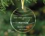 Custom Our First Christmas Married Glass Ornament With Bride Groom Names