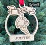 Personalized Basketball Christmas Ornaments, Boy and Girl Wood Ornament