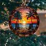 Personalized Beach Suncatcher Christmas Ornaments, Wood Ornament