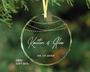 Personalized Couple Names Glass Ornament First Christmas Together