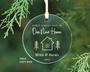 Personalized First Christmas In Our New Home Glass Ornament Xmas Gift