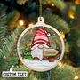 Personalized Gnome Christmas Ornaments, Wood Ornament