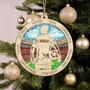 Personalized Soccer Christmas Ornaments, Suncatcher Wood Ornament