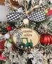Personalized Tractor Christmas Ornaments, Wood Ornament