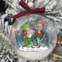 ELF Couple Custom Photo Ball Ornament Christmas 3D Ornament
