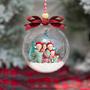 Custom Family Photo Snow 3D Ball Christmas Ornament Xmas Decor